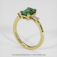 1.63 Ct. Green Sapphire Ring, 18K Yellow Gold 2