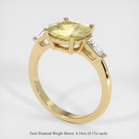 2.77 Ct. Sapphire Ring, 18K Yellow Gold 2