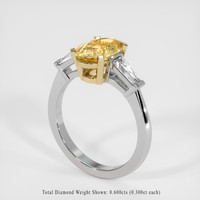 2.18 Ct. Yellow Sapphire Ring, 14K Yellow & White 2