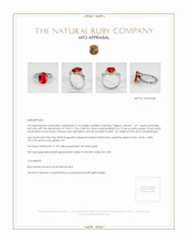 Ruby Ring 2.61 Ct., 14K Yellow White Appraisal