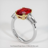 Ruby Ring 2.61 Ct., 14K Yellow White Preview
