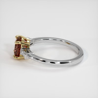 1.34 Ct. Orangish Brown Sapphire Ring, 14K Yellow & White 4