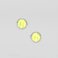 <span>1.66</span>&nbsp;<span class="tooltip-light">Ct.Tw.<span class="tooltiptext">Total Carat Weight</span></span> Greenish Yellow Chrysoberyl Earrings, Platinum 950 2