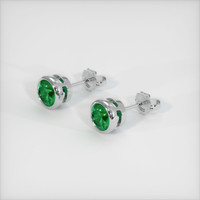 <span>3.23</span>&nbsp;<span class="tooltip-light">Ct.Tw.<span class="tooltiptext">Total Carat Weight</span></span> Emerald Earrings, Platinum 950 2