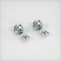 <span>3.23</span>&nbsp;<span class="tooltip-light">Ct.Tw.<span class="tooltiptext">Total Carat Weight</span></span> Emerald Earrings, Platinum 950 4