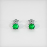 Emerald Earrings 1.66 Ct.Tw.Total Carat Weight Platinum 950 Preview
