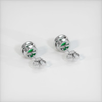 <span>3.20</span>&nbsp;<span class="tooltip-light">Ct.Tw.<span class="tooltiptext">Total Carat Weight</span></span> Emerald Earrings, Platinum 950 4