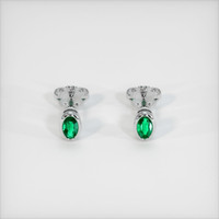 Emerald Earrings 0.48 Ct.Tw.Total Carat Weight, Platinum 950 Preview