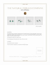Emerald Earrings 2.73 Ct.Tw.Total Carat Weight, Platinum 950 Appraisal