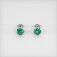 <span>2.73</span>&nbsp;<span class="tooltip-light">Ct.Tw.<span class="tooltiptext">Total Carat Weight</span></span> Emerald Earrings, Platinum 950 1