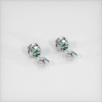 <span>2.73</span>&nbsp;<span class="tooltip-light">Ct.Tw.<span class="tooltiptext">Total Carat Weight</span></span> Emerald Earrings, Platinum 950 4