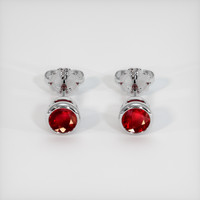<span>1.14</span> <span class="tooltip-light">Ct.Tw.<span class="tooltiptext">Total Carat Weight</span></span> Ruby Earrings, Platinum 950 1