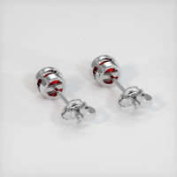 <span>0.61</span>&nbsp;<span class="tooltip-light">Ct.Tw.<span class="tooltiptext">Total Carat Weight</span></span> Ruby Earrings, Platinum 950 4