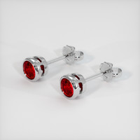 <span>0.67</span>&nbsp;<span class="tooltip-light">Ct.Tw.<span class="tooltiptext">Total Carat Weight</span></span> Ruby Earrings, Platinum 950 2