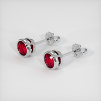 <span>0.73</span>&nbsp;<span class="tooltip-light">Ct.Tw.<span class="tooltiptext">Total Carat Weight</span></span> Ruby Earrings, Platinum 950 2