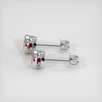 <span>0.73</span>&nbsp;<span class="tooltip-light">Ct.Tw.<span class="tooltiptext">Total Carat Weight</span></span> Ruby Earrings, Platinum 950 3