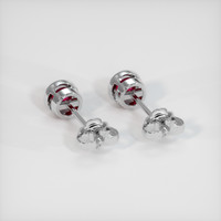 <span>0.44</span>&nbsp;<span class="tooltip-light">Ct.Tw.<span class="tooltiptext">Total Carat Weight</span></span> Ruby Earrings, Platinum 950 4