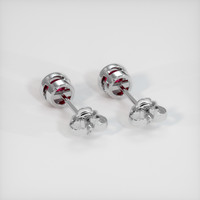 0.87 Ct.Tw. Ruby Earrings, Platinum 950 4