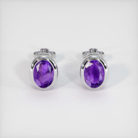 1.62 Ct.Tw. Gemstone Earrings, Platinum 950 1