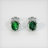 1.46 Ct.Tw. Gemstone Earrings, Platinum 950 1