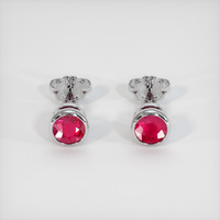 <span>0.65</span>&nbsp;<span class="tooltip-light">Ct.Tw.<span class="tooltiptext">Total Carat Weight</span></span> Ruby Earrings, Platinum 950 1