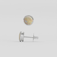 <span>0.75</span>&nbsp;<span class="tooltip-light">Ct.Tw.<span class="tooltiptext">Total Carat Weight</span></span> Multi Color Crystal Opal (Jelly Opal) Earrings, Platinum 950 2