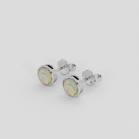<span>0.75</span>&nbsp;<span class="tooltip-light">Ct.Tw.<span class="tooltiptext">Total Carat Weight</span></span> Multi Color Crystal Opal (Jelly Opal) Earrings, Platinum 950 3