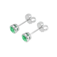 0.49 Ct.Tw. Emerald Earrings, Platinum 950 3