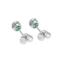 0.49 Ct.Tw. Emerald Earrings, Platinum 950 4
