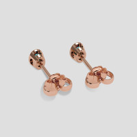 <span>0.12</span> <span class="tooltip-light">Ct.Tw.<span class="tooltiptext">Total Carat Weight</span></span> Blue Paraiba Tourmaline Earrings, 14K Rose Gold 4