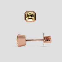 <span>0.54</span>&nbsp;<span class="tooltip-light">Ct.Tw.<span class="tooltiptext">Total Carat Weight</span></span> Peach Sapphire Earrings, 14K Rose Gold 2