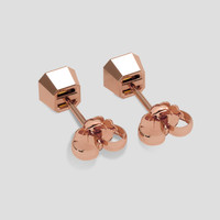 <span>0.54</span>&nbsp;<span class="tooltip-light">Ct.Tw.<span class="tooltiptext">Total Carat Weight</span></span> Peach Sapphire Earrings, 14K Rose Gold 4
