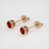 <span>0.61</span>&nbsp;<span class="tooltip-light">Ct.Tw.<span class="tooltiptext">Total Carat Weight</span></span> Ruby Earrings, 14K Rose Gold 2