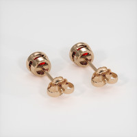 <span>1.14</span> <span class="tooltip-light">Ct.Tw.<span class="tooltiptext">Total Carat Weight</span></span> Ruby Earrings, 14K Rose Gold 4