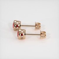 <span>0.67</span>&nbsp;<span class="tooltip-light">Ct.Tw.<span class="tooltiptext">Total Carat Weight</span></span> Ruby Earrings, 14K Rose Gold 3