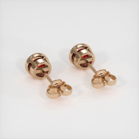 <span>0.67</span>&nbsp;<span class="tooltip-light">Ct.Tw.<span class="tooltiptext">Total Carat Weight</span></span> Ruby Earrings, 14K Rose Gold 4