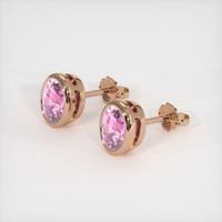 2.08 Ct.Tw. Gemstone Earrings, 14K Rose Gold 2