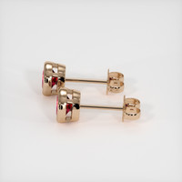 <span>0.73</span>&nbsp;<span class="tooltip-light">Ct.Tw.<span class="tooltiptext">Total Carat Weight</span></span> Ruby Earrings, 14K Rose Gold 3