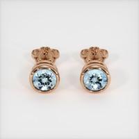 1.79 Ct.Tw. Gemstone Earrings, 14K Rose Gold 1
