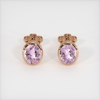 3.48 Ct.Tw. Gemstone Earrings, 14K Rose Gold 1