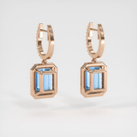 1.92 Ct.Tw. Gemstone Earrings, 14K Rose Gold 4