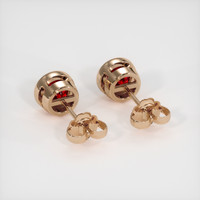 3.07 Ct.Tw. Ruby Earrings, 14K Rose Gold 4