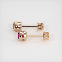 0.87 Ct.Tw. Ruby Earrings, 14K Rose Gold 3