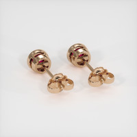 0.87 Ct.Tw. Ruby Earrings, 14K Rose Gold 4