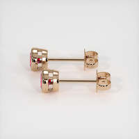 0.85 Ct.Tw. Ruby Earrings, 14K Rose Gold 3
