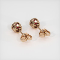 <span>0.45</span>&nbsp;<span class="tooltip-light">Ct.Tw.<span class="tooltiptext">Total Carat Weight</span></span> Ruby Earrings, 14K Rose Gold 4