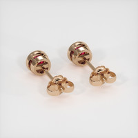 0.85 Ct.Tw. Ruby Earrings, 14K Rose Gold 4