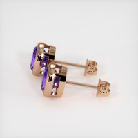 1.62 Ct.Tw. Gemstone Earrings, 14K Rose Gold 3