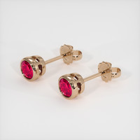 <span>0.65</span>&nbsp;<span class="tooltip-light">Ct.Tw.<span class="tooltiptext">Total Carat Weight</span></span> Ruby Earrings, 14K Rose Gold 2