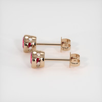 <span>0.65</span>&nbsp;<span class="tooltip-light">Ct.Tw.<span class="tooltiptext">Total Carat Weight</span></span> Ruby Earrings, 14K Rose Gold 3